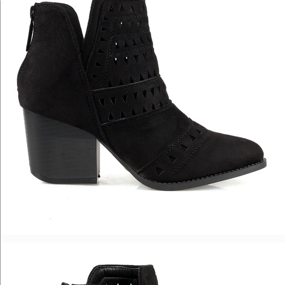 Nature breeze black laser cut bootie - Picture 3 of 8